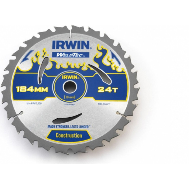 Irwin Zāģripa WeldTec 184mm/24T/16mm