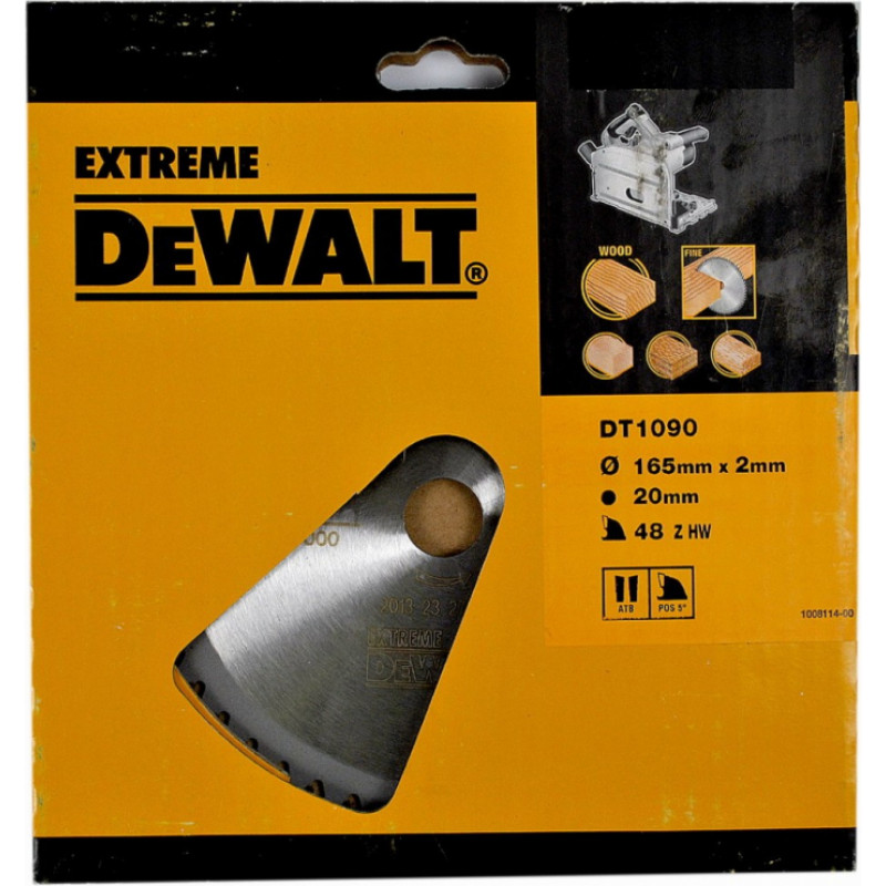 Dewalt asmens 165mm x 2mm 48T 20mm bore S40 - Corded