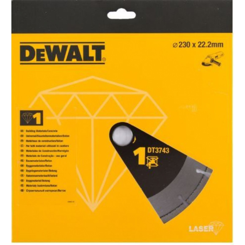 Dewalt 230mm BUILDING MATS/cements LASERWELDED