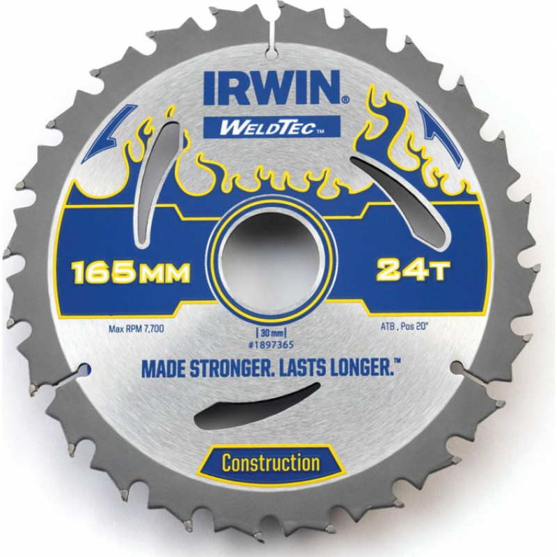 Irwin WELDTEC Ripzāģis 165x30 (20)x24T 2,4 ATB