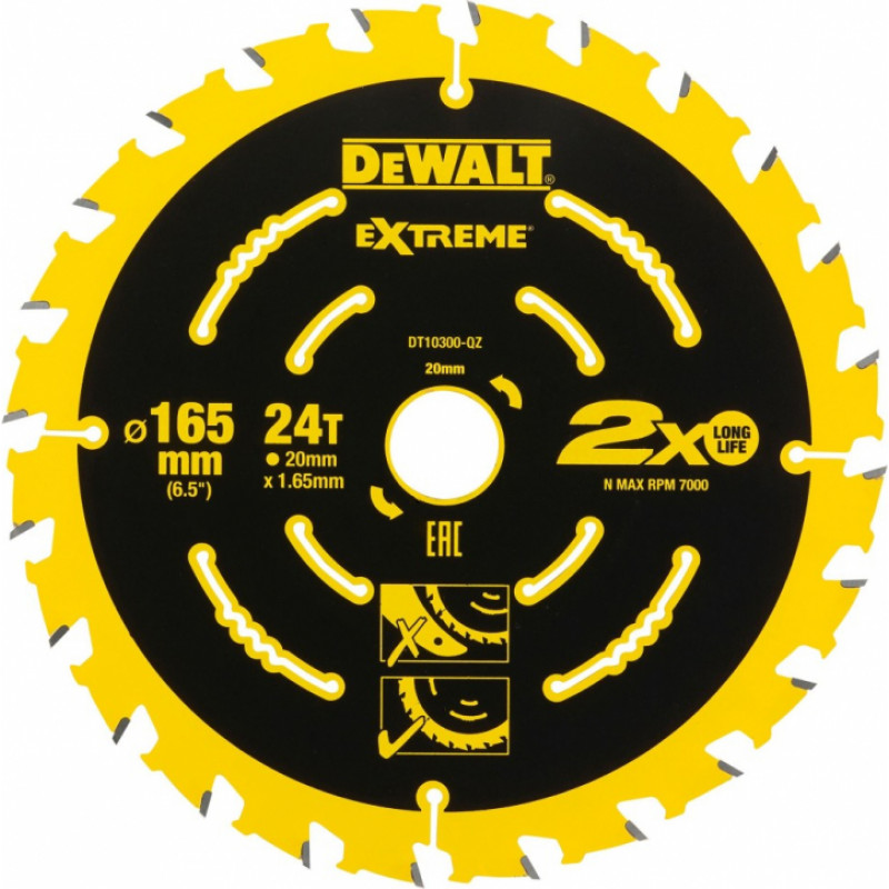 Dewalt Zāģripa EXTREME 165x20x24T