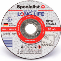 Specialist+ Specialist LongLife slīpēšanas disks 125x6,4x22