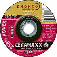 Osborn-Dronko Slīpēšanas disks DRONCO AK24V CeraMaxx T27 (125 x 7,0 x 22,23)