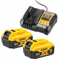 Dewalt Komplekts lādētājs + 2x5Ah (DCB1104+DCB184)