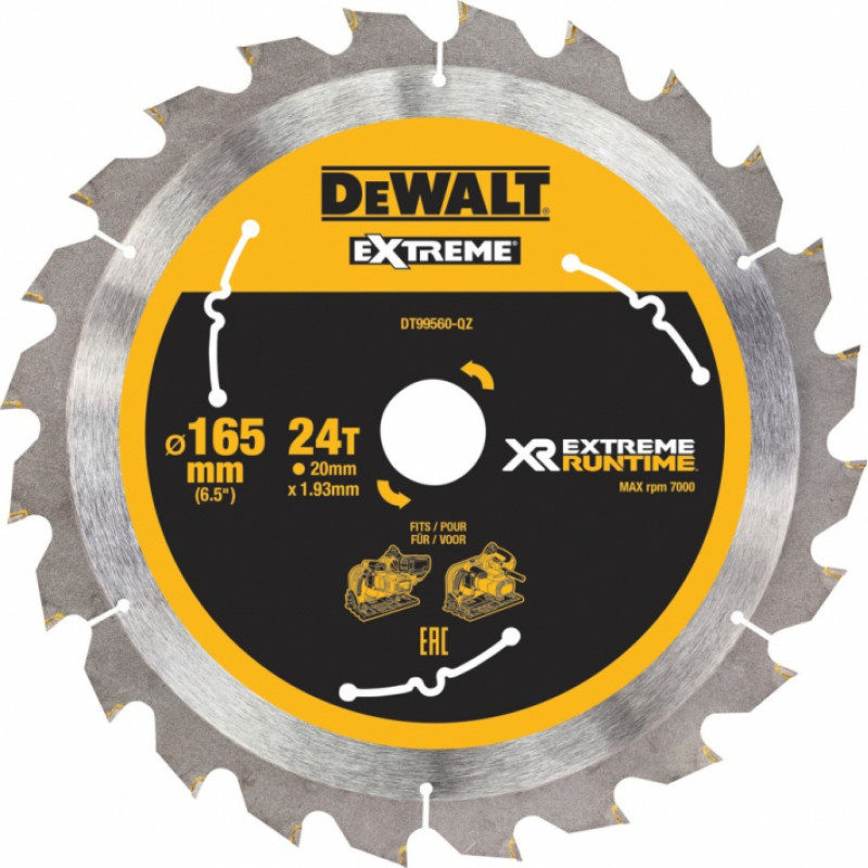 Dewalt Zāģripa XR EXTREME 165mm x 20mm 42T CSB