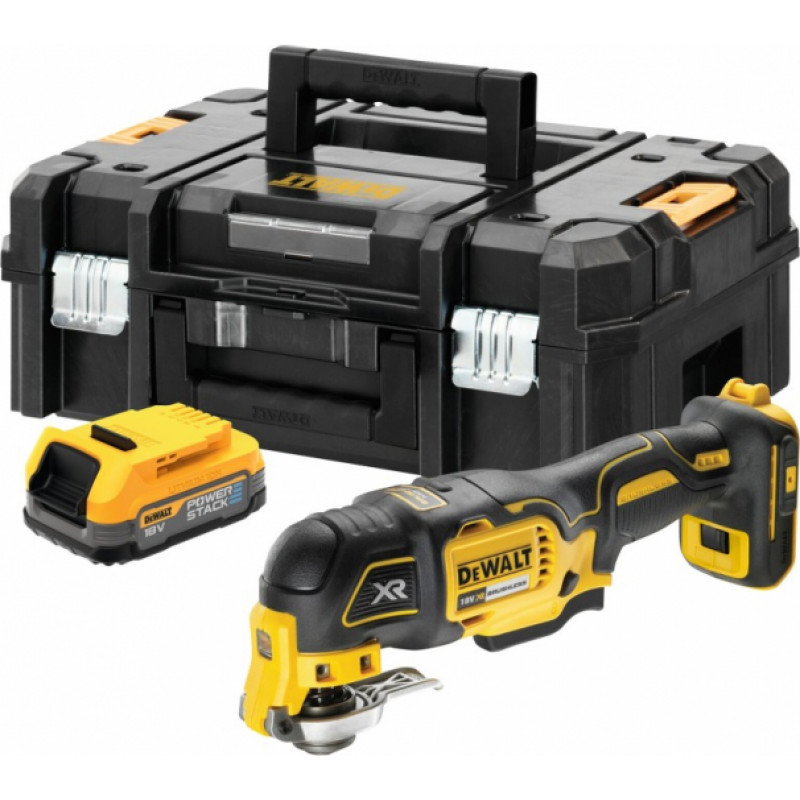 Dewalt Multifunkcionāls zāģis 18V XR 1 X 1.7Ah (bez lādētāja) TSTAK