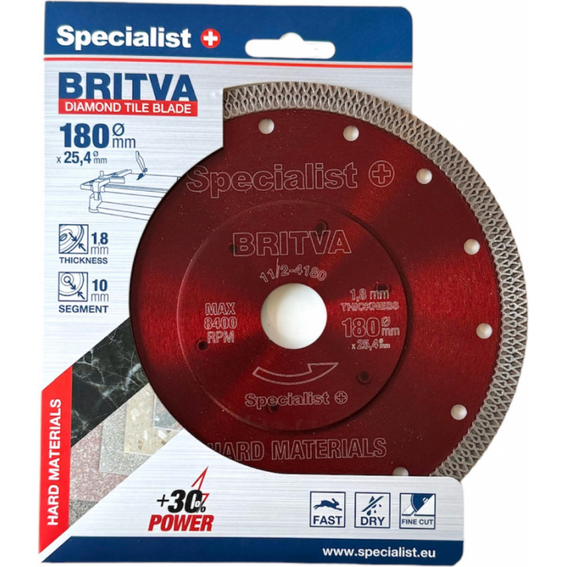 Specialist+ Dim. d. BRITVA 180x1,8x25,4 mm