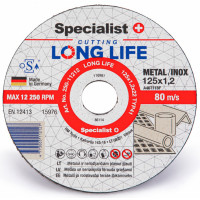 Specialist+ Disks metālam LongLife 125x1,2x22