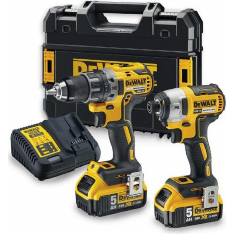 Dewalt 18V XR Li-Ion Akumulatoru triecienurbjmašīna un triecienskrūvgriezis (DCD791+DCF887)