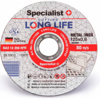 Specialist+ Disks metālam LongLife 125x0,8x22