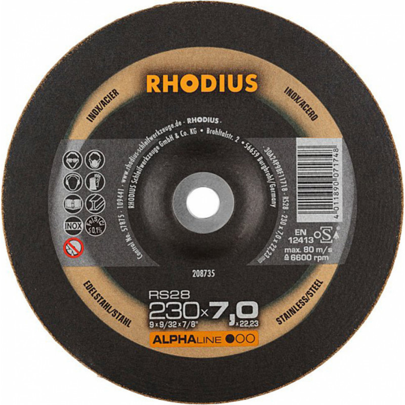 Rhodius Slīpēšanas disks„RHODIUS